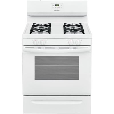 Frigidaire 30" 4 Burner White Gas Range with LP Conversion Kit