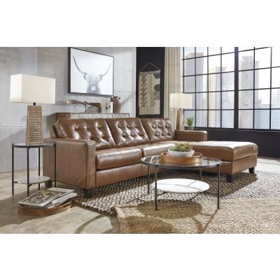 Baskove 2 Piece Auburn Left Facing Chaise and Right Facing Loveseat