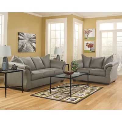 Darcy Cobblestone 3 Piece Sofa, Loveseat, and Chair
