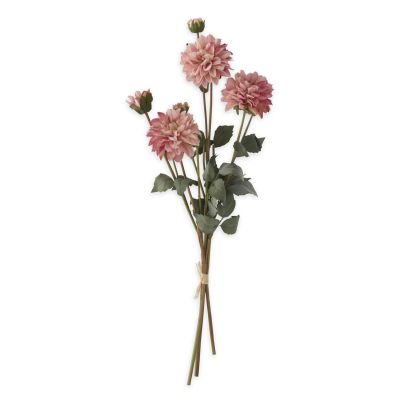 23 Inch Pink Faux Dried Dahlia Bundle (3 Stems)