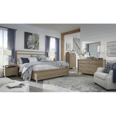 Merrifield 8 Piece Sandstone King Upholstered Bedroom