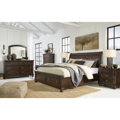 Porter 7 Piece King Sleigh Bedroom with Storage Footboard