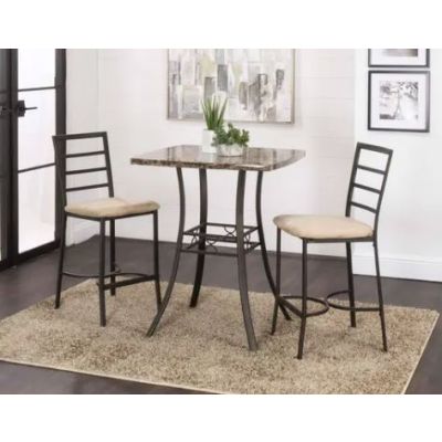 Honey 3 Piece Counter Height Table with Barstools