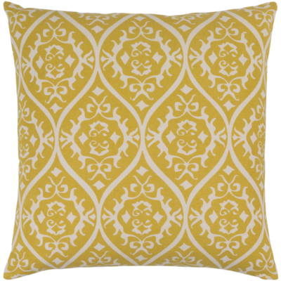 18" x 18" Lime & Ivory Cotton Pillow
