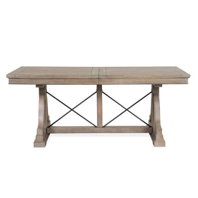 Paxton Place Dovetail Gray Dining Room with 6 Chairs Upholstered Seat & Back