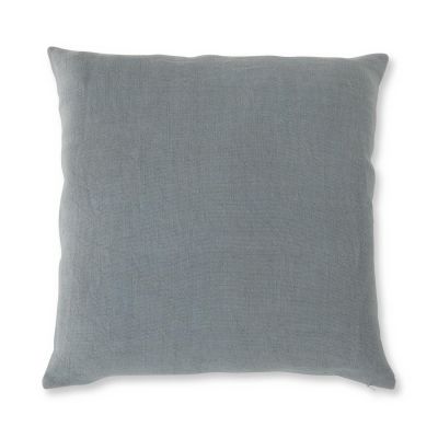 20 Inch Square Blue Linen Woven Pillow