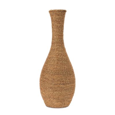 Vase 27”H Plywood/Seagrass