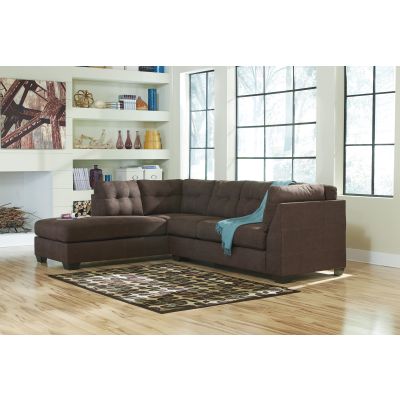 Maier 3 Piece Walnut Right Facing Sofa, Left Facing Chaise and Rocker Recliner