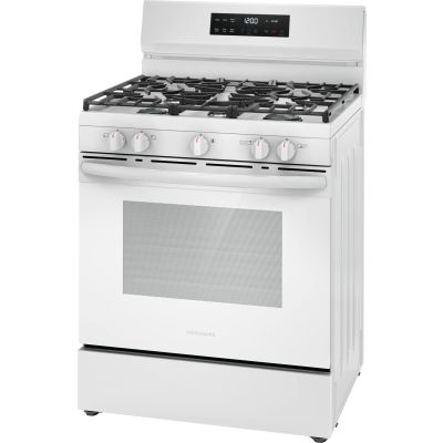 Frigidaire 30" 5 Burner White Gas Range with Conversion Kit