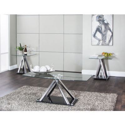 Valiant 3 Piece Glass Occasional Tables