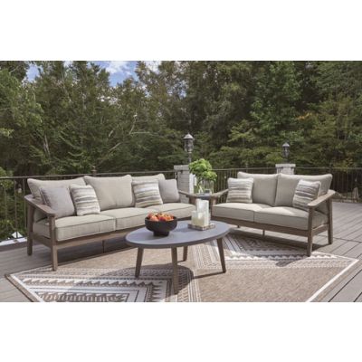 Francis Beach 2 Piece Outdoor Living Room with Cushion