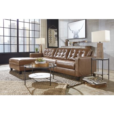 Baskove 2 Piece Auburn Right Facing Chaise and Left Facing Loveseat