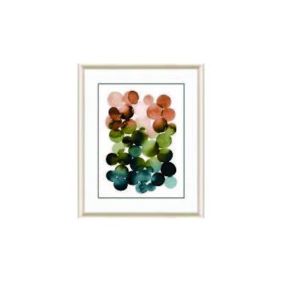 Earthy Circles Painting in Frame