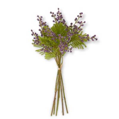 15 Inch Purple Berry w/Foliage Bundle (6 Stems)