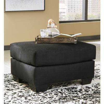 Darcy Black Ottoman