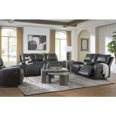 Danemere 2 Piece Black Reclining Livingroom