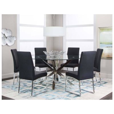 Classic 7 Piece Round Dining Table with Chairs