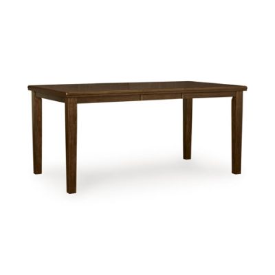 Ralene Medium Brown Counter Butterfly Extendable Table
