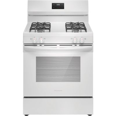 Frigidaire 30" 4 Burner White Gas Range with Conversion Kit