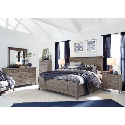 Paxton Place Dovetail Gray Queen Panel Bedroom