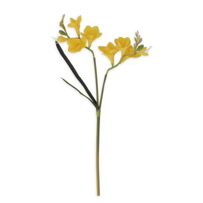 21 Inch Yellow Real Touch Freesia Stem