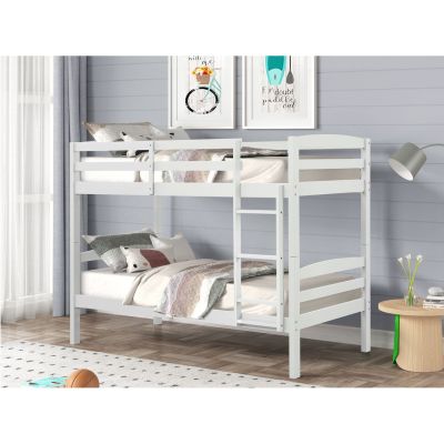 888 Twin Twin White Bunk Bed