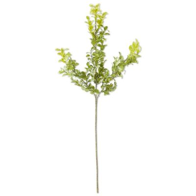 27 Inch Green w/Cream Mini Leaves Spray