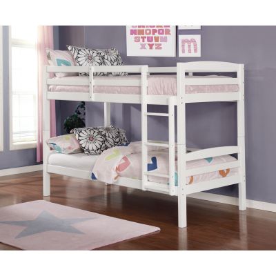 Twin Twin White Bunk Bed