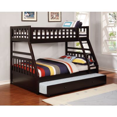 Twin Full Espresso Bunk with Trundle Bedroom