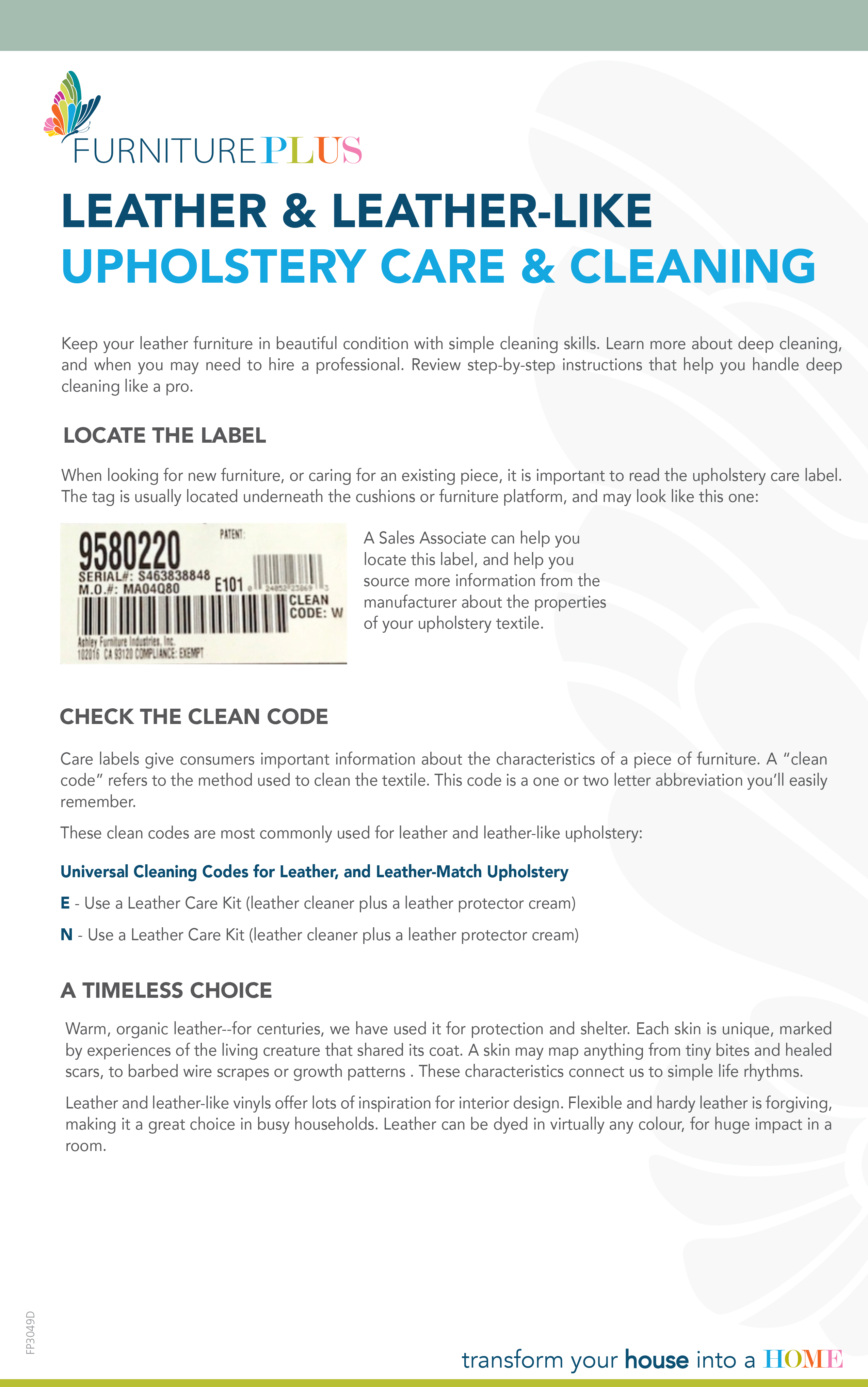 Upholstery Leather Care - Step by Step